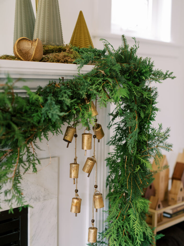 Christmas Garland with Gold Bells